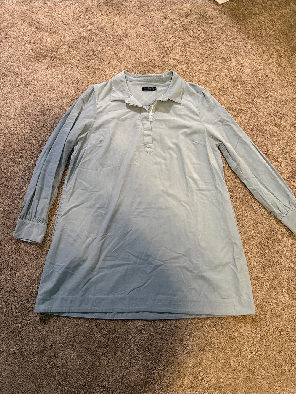 Vineyard Vines Corduroy Popover Dress - long sleeve with pockets. Size - XL
